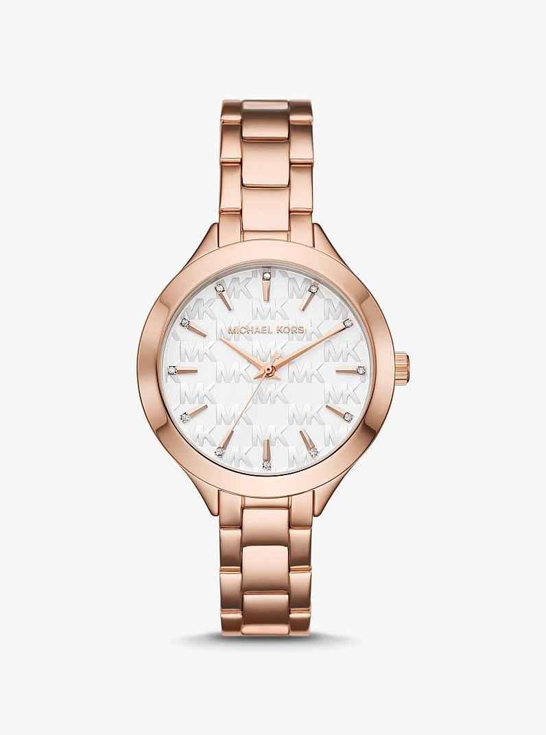 Michael Kors Aspyn MKO1057 Women's Rose Gold Stainless Steel Watch 38mm