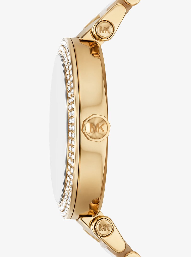 Michael Kors MKO1066 luxury gold women's wristwatch