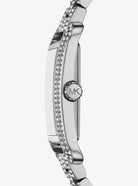 Michael Kors MKO1114 silver pave dial watch