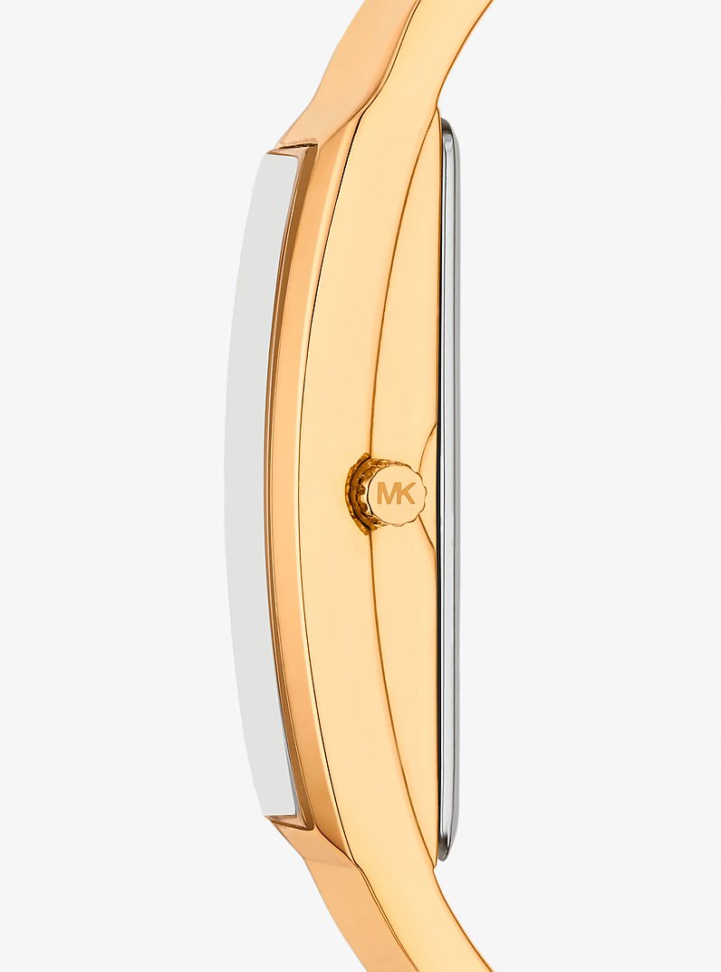 Michael Kors MKO1142 34mm gold tone bracelet watch