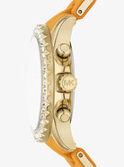 Michael Kors MKO1177 Women's Gold Stainless Steel Silicone Watch 40mm