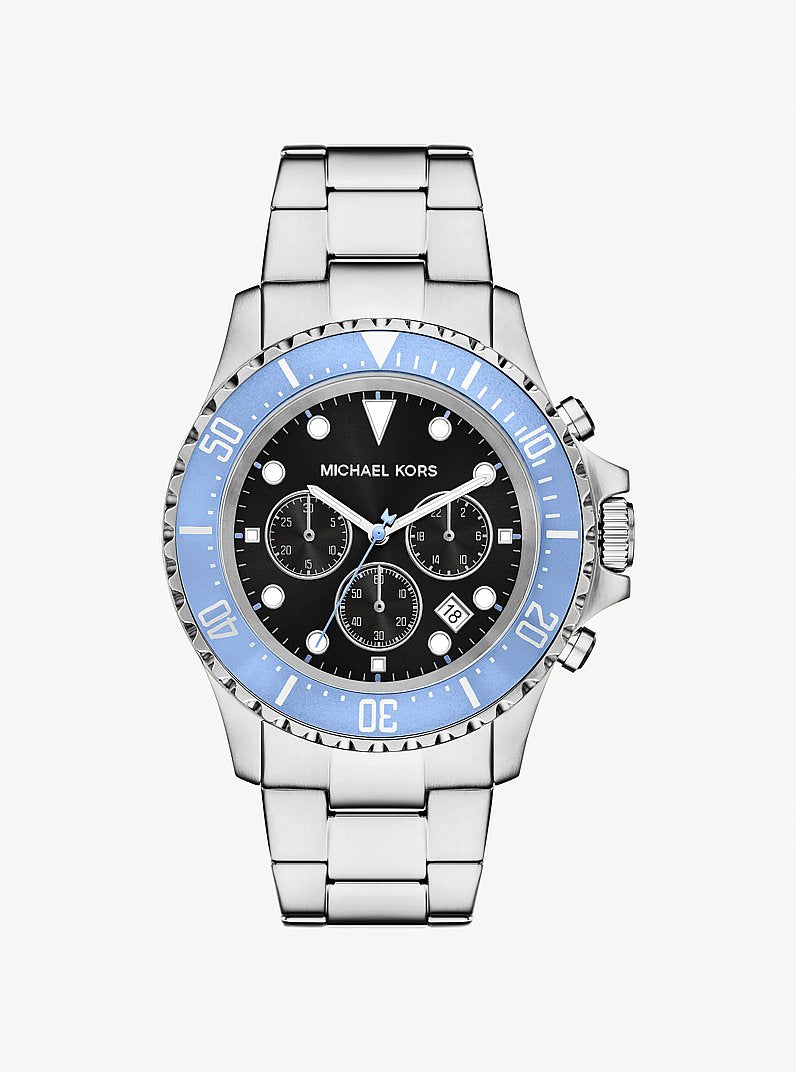 Michael Kors MKO1182 men's silver stainless steel chronograph watch