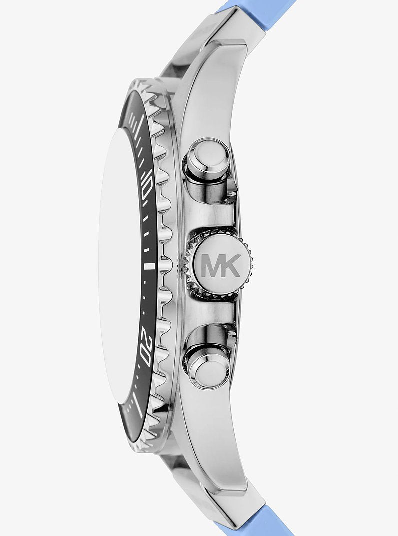 Michael Kors MKO1184 black dial silicone strap men's watch
