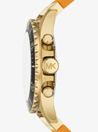 Michael Kors MKO1185 gold tone luxury chronograph wristwatch