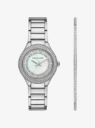 Michael Kors MKO9019SET Mini Sylvia watch and tennis bracelet set