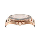 Michael Kors Everest MK7358 Women's Rose Gold Pavé Dial Black Silicone Watch