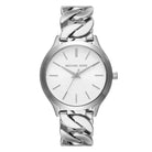 Michael Kors Slim Runway MK7474 Women's White Dial Silver Stainless Steel Watch