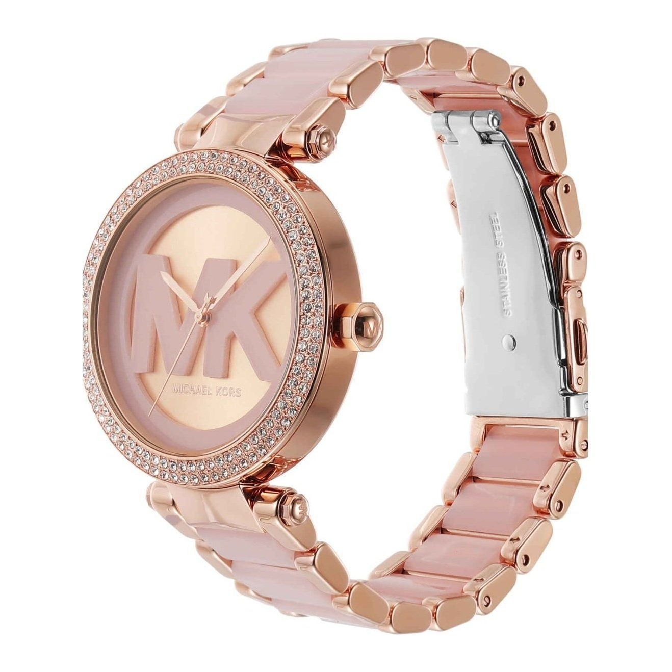 Michael Kors women's quartz pink dial wristwatch