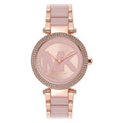 Michael Kors women's pink and rose gold stainless steel watch