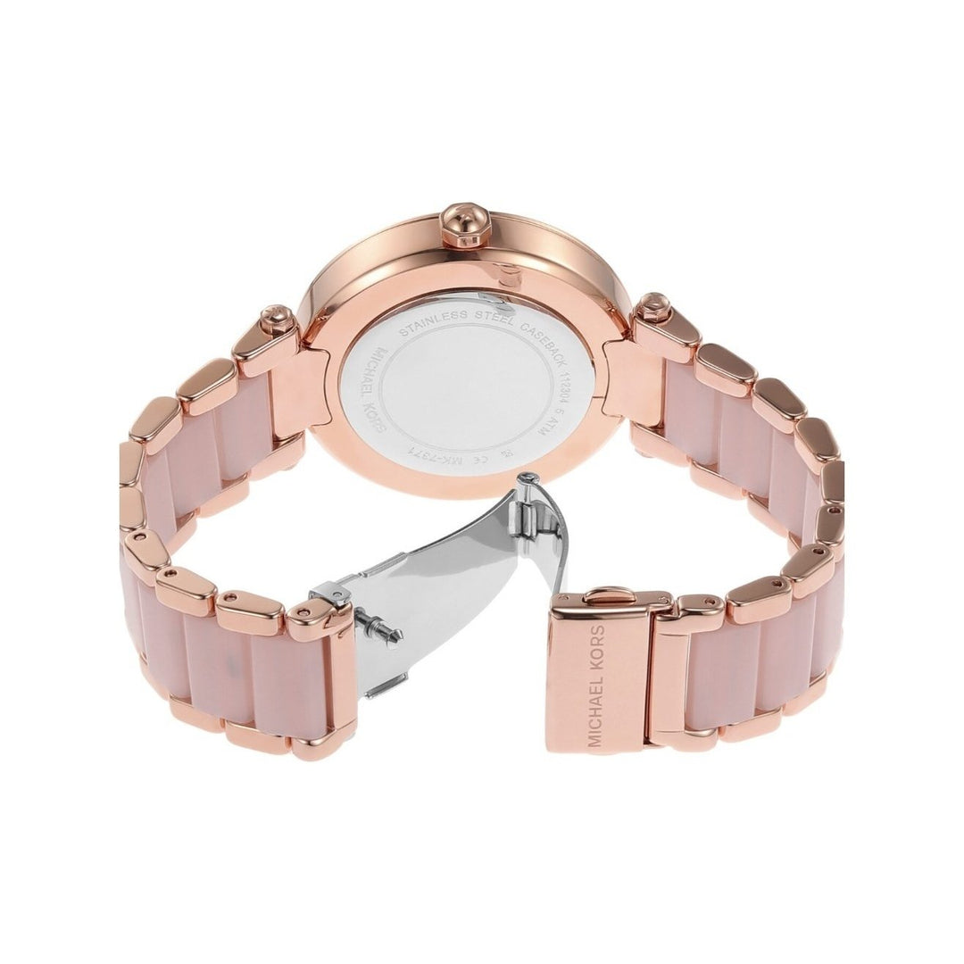 Michael Kors pink rose gold analog bracelet watch