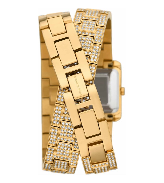 Michael Kors MK4835 gold dial with pavé bezel