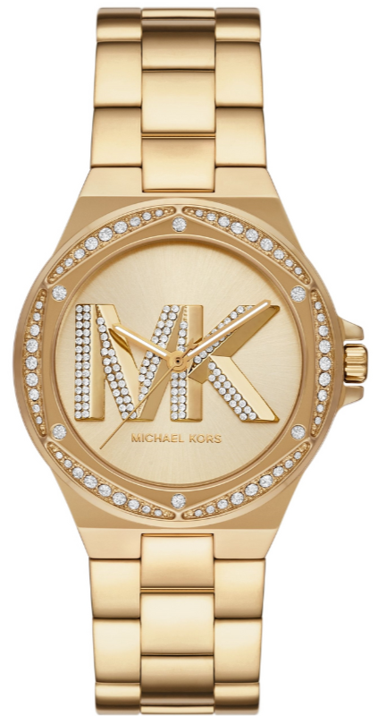 Michael Kors Lennox MK1062 women's gold crystal dial gold-tone stainless steel watch front view