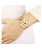 Michael Kors Parker MK2279 Women's Champagne Dial Orange Leather Chronograph Watch