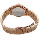 Back view of Michael Kors MK3457 quartz watch with rose gold stainless steel case