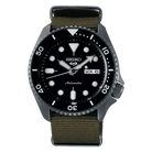 Seiko 5 Sports SRPD65K4 Automatic Black Dial Nylon Strap Men’s Watch - Luxverse