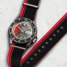 Seiko 5 Sports SRPK71 Automatic Red Dial Black & Red Nylon Strap Men’s Watch - Luxverse