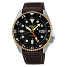 Seiko SSK036K1 Automatic GMT Leather Strap Men’s Watch - Luxverse