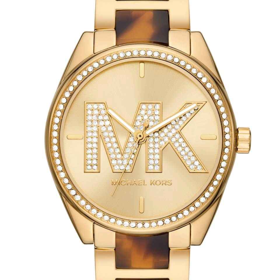 Michael Kors Janelle MK4730 Women's Gold Dial Tortoise Bracelet Watch