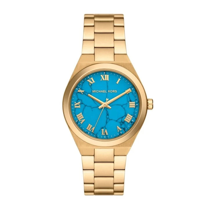 Michael Kors women's gold crystal analog watch