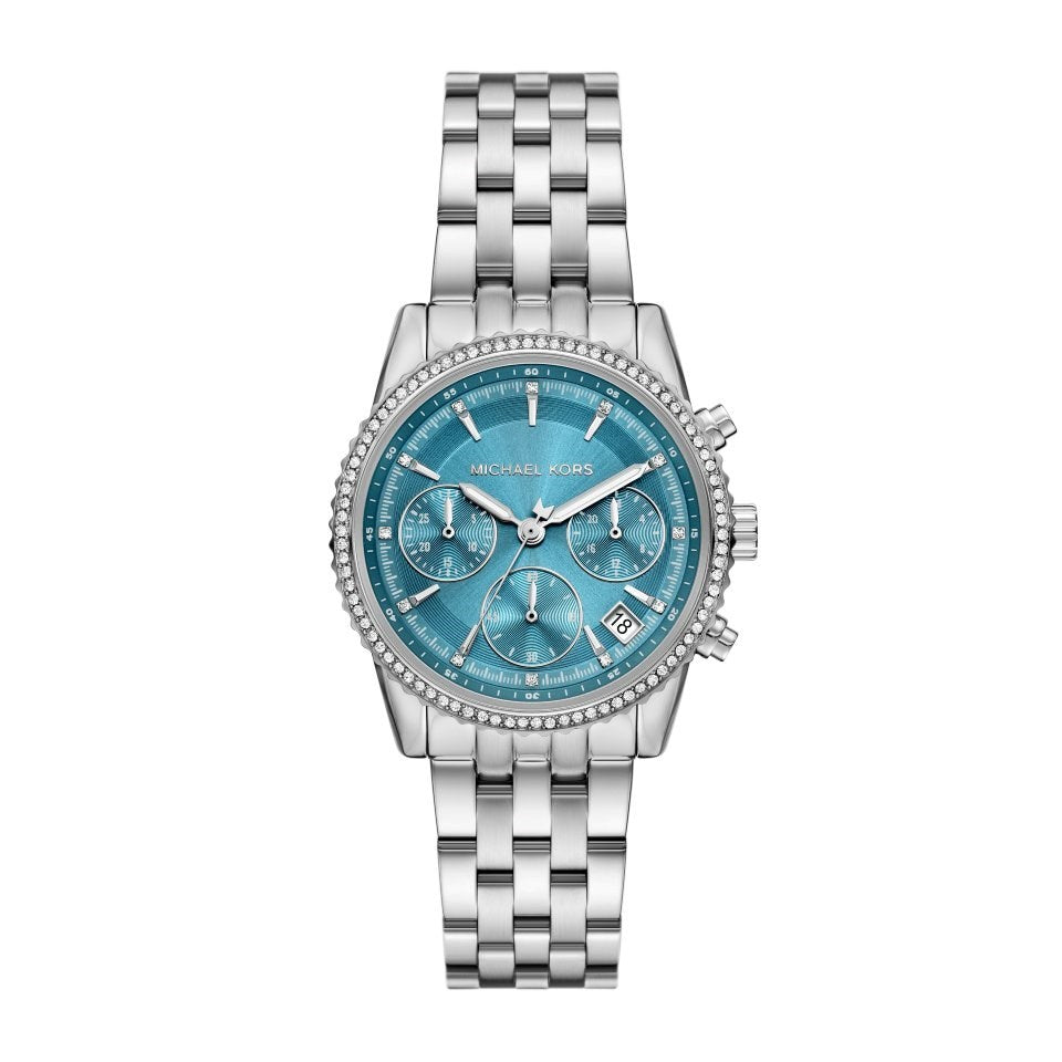 Michael Kors Bryant MK7539 women's silver chronograph watch