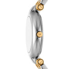 Michael Kors MK4895 white dial silver and gold bracelet watch