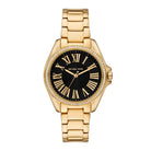 Michael Kors Kaycie MK4852 women's gold black dial watch