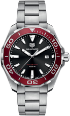 Tag Heuer WAY101B.BA0746 Aquaracer Black Dial Stainless Steel Mens Watch - Luxverse