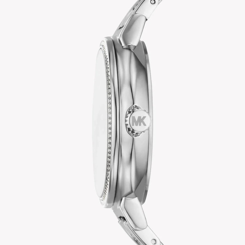 Michael Kors MKO1053 silver dial bracelet watch