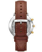 Michael Kors men's two-tone stainless steel leather watch
