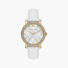 Michael Kors Corey MK2985 Women's White Dial White Leather Watch