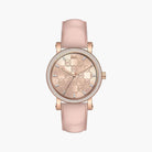 Michael Kors Corey MK2987 Women's Rose Gold Dial Pink Leather Watch
