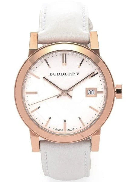 Burberry The City White Dial White Leather Strap BU9108 – Women’s Watch - Luxverse