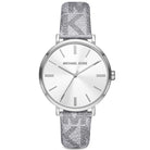 Michael Kors Addyson MK2951 women's white dial grey PVC watch front view