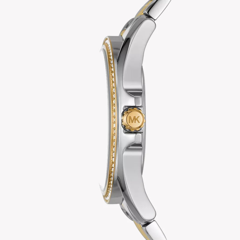 Michael Kors MK6931 silver and gold stainless steel watch