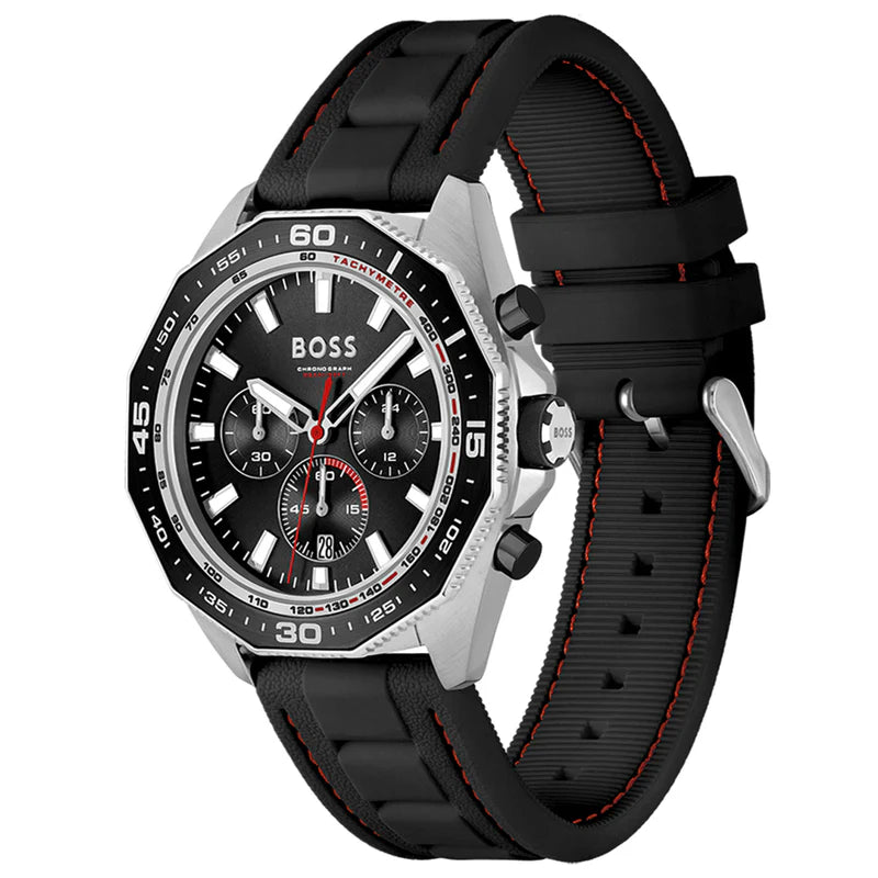 Hugo Boss Black Silicon Quartz HB1513969 – Men’s Wristwatch - Luxverse
