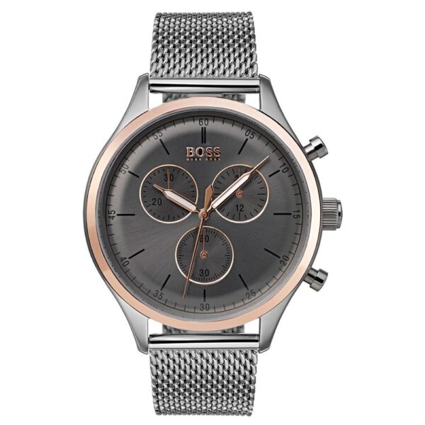 Hugo Boss Stainless Steel Quartz HB1513549 Silver Mesh – Men’s Watch - Luxverse