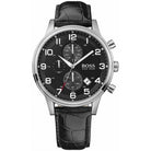 Hugo Boss Silver Dial Black Leather HB1512448 – Men’s Watch - Luxverse
