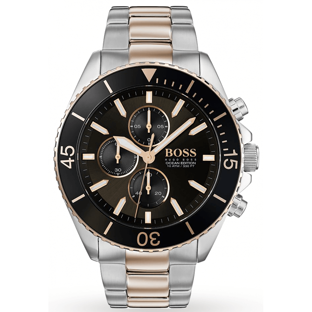 Hugo Boss HB1513705 Silver Rose Gold Wristwatch - Men’s Watch - Luxverse