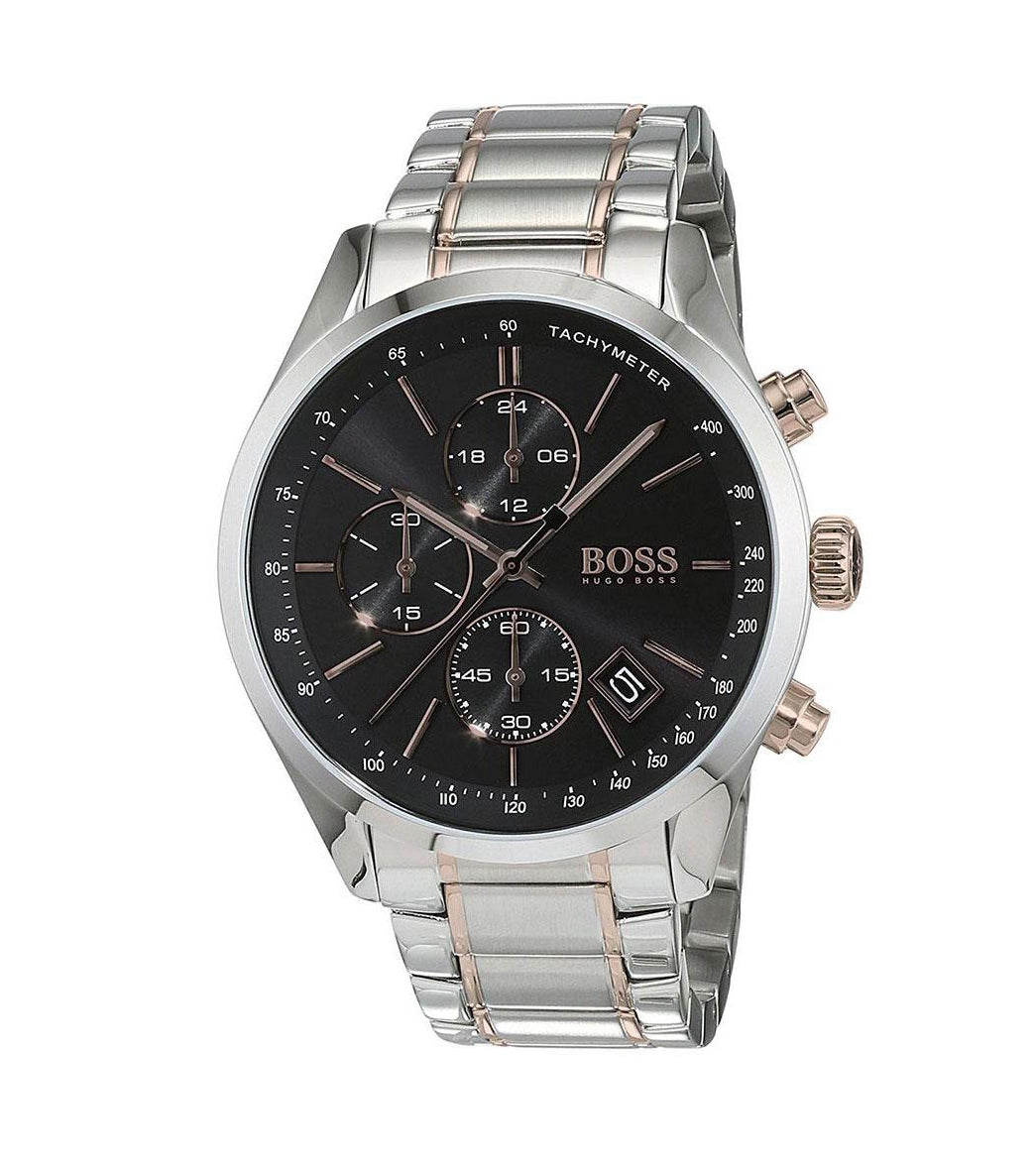 Hugo Boss HB1513473 Silver Rose Gold Wristwatch – Men’s Watch - Luxverse