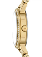 Michael Kors MKO1173 pave dial and bezel bracelet watch