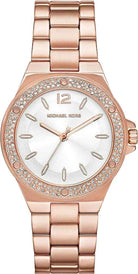 Michael Kors MKO1187 Women's Rose Gold Stainless Steel Pavé Dial Watch 37mm