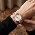 Michael Kors MKO1187 Women's Rose Gold Stainless Steel Pavé Dial Watch 37mm