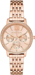 Michael Kors Melissa MKO1081 women's rose gold stainless steel watch