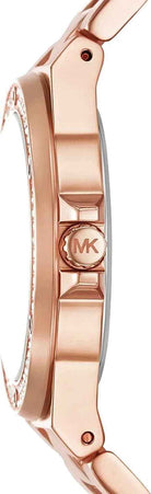 Michael Kors MKO1187 Women's Rose Gold Stainless Steel Pavé Dial Watch 37mm