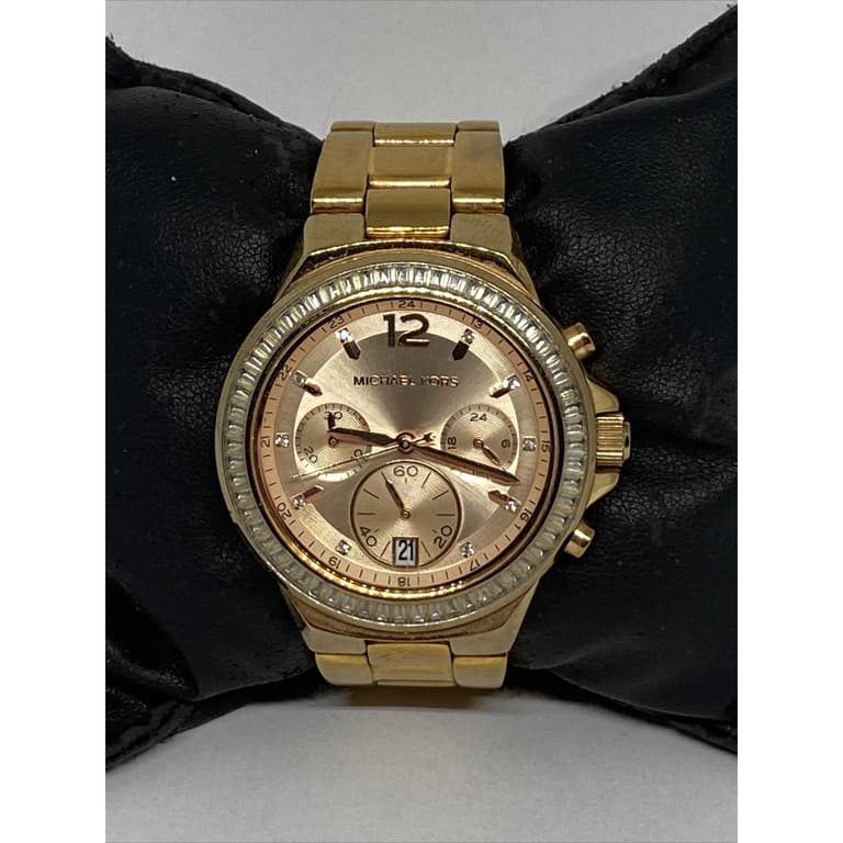 Michael Kors MK6213 crystal bezel stainless steel watch