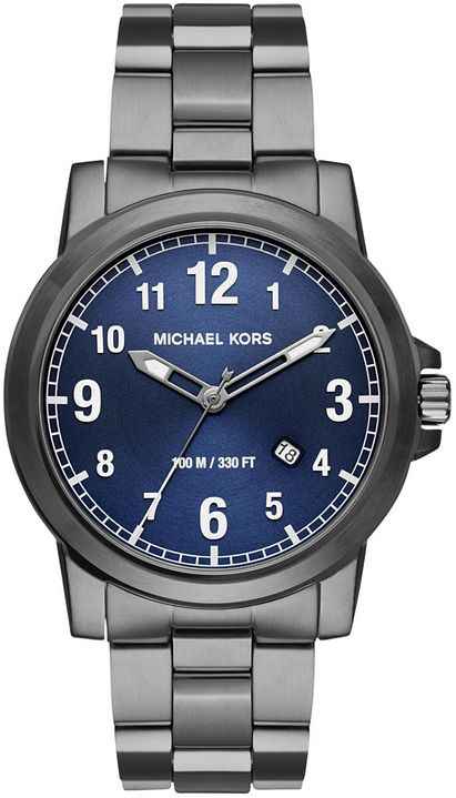 Michael Kors Paxton MK8499 Men's Blue Dial Gunmetal Stainless Steel Watch