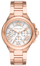 Michael Kors Camille MK7271 Women's White Dial Rose Gold Stainless Steel Chronograph Watch