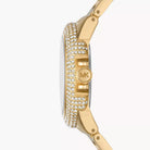 Side profile of Michael Kors Hamilton MK1067 gold-tone chain-link bracelet watch