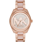 Michael Kors Janelle MK7089 women's rose gold dial rose gold stainless steel watch front view