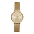 Michael Kors MK7121 women's gold dial gold-tone stainless steel watch front view